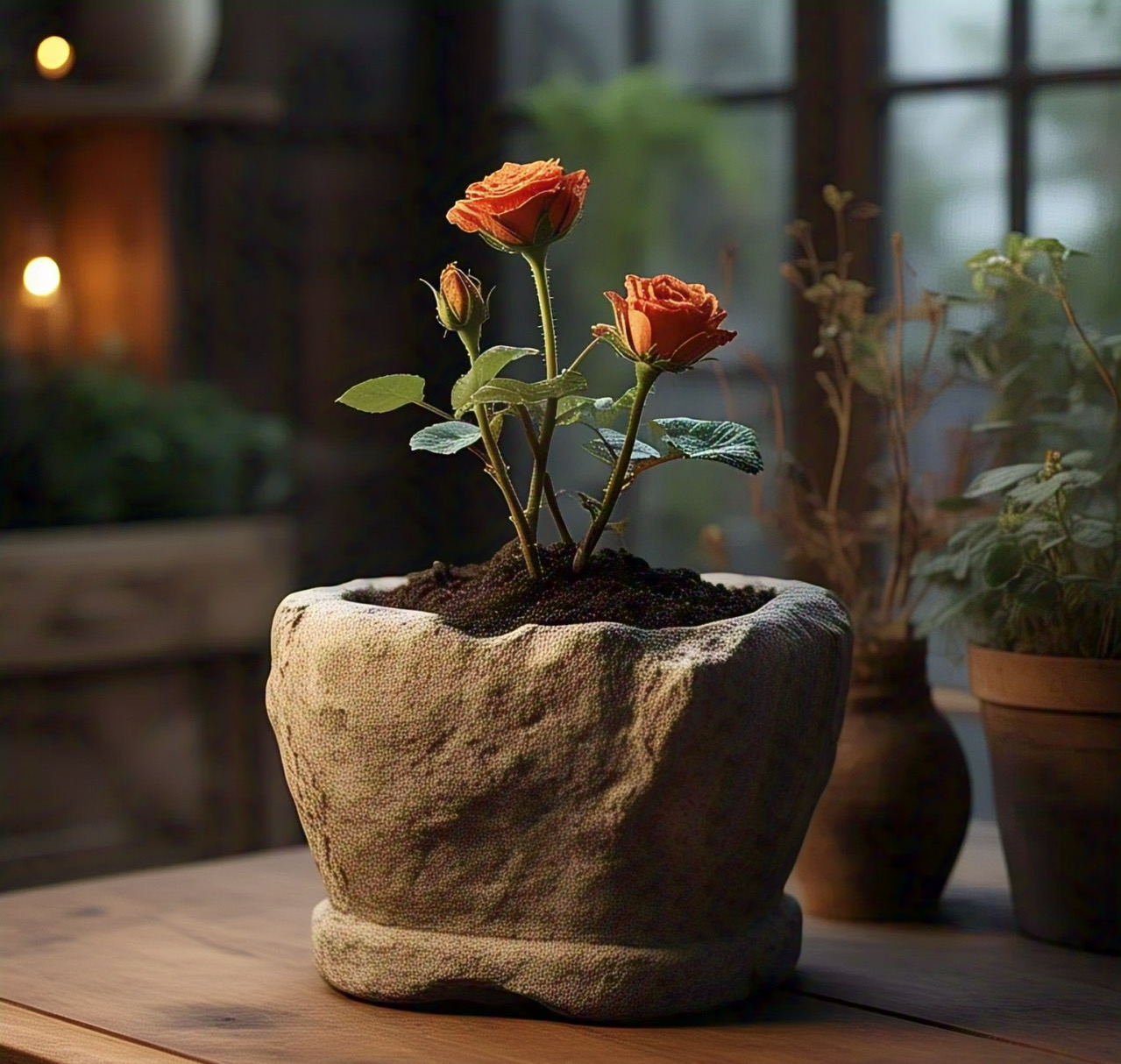 Stone Flower Pot