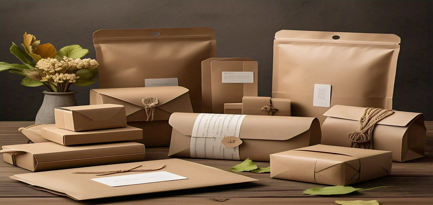 Various Packaging Products displayed on a table